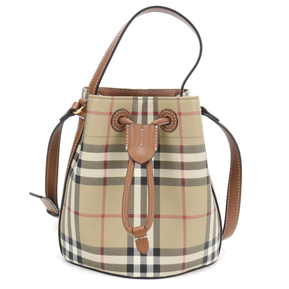 BURBERRY handbag 8100486 2-way Nova Check women's beige